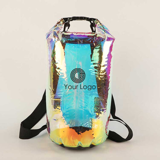 幻彩款戶外雙肩防水桶袋印logo圖案訂制