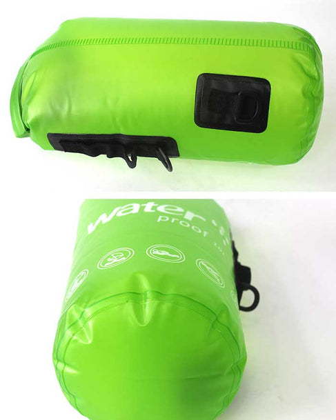 磨砂透明款戶外單肩防水桶袋印logo圖案訂制 (企業定制)