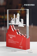 創意山峰水晶獎座印Logo圖案訂制 (企業禮品)