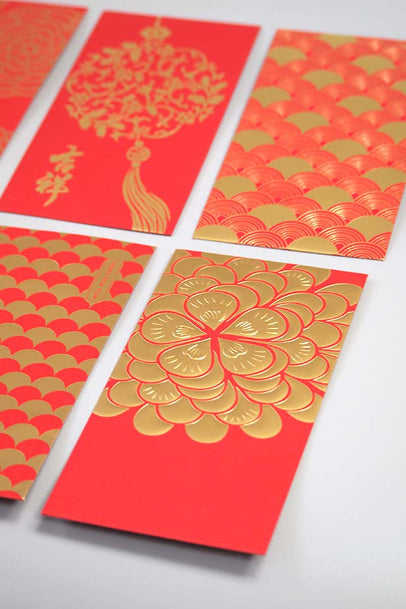 花開富貴系列農曆新年利是封加印Logo圖案(企業訂制) - Pottlife