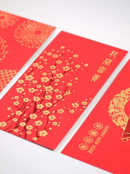 花開富貴系列農曆新年利是封加印Logo圖案(企業訂制) - Pottlife