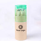 創意環保筒裝彩色鉛筆帶鉛筆刨(12支筆裝)印Logo圖案印刷公司訂制 (企業定制) - Pottlife
