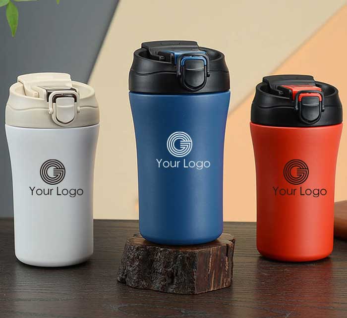 辦工室車載不锈钢带吸管保温咖啡杯印Logo圖案訂制 (企業訂制)