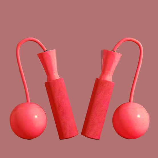 燒脂廋身健身無繩跳繩球印Logo圖案-紅