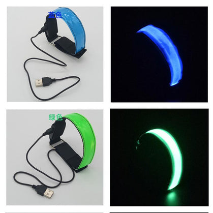 LED發光手臂帶夜跑手臂帶應援手帶印Logo圖案印刷公司訂制 (企業定制)