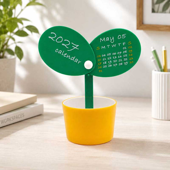 有趣植物月曆擺件印刷Logo圖案 (企業定制)