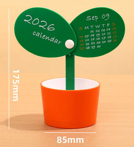 有趣植物月曆擺件印刷Logo圖案 (企業定制)