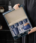 粗陶茶壺茶具盛禮盒手提箱套裝印Logo圖案訂制 (企業訂制)