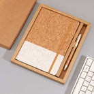 週年紀念環保軟木併布A5筆記本簽名筆禮品套裝印刷Logo圖案 (企業定制)