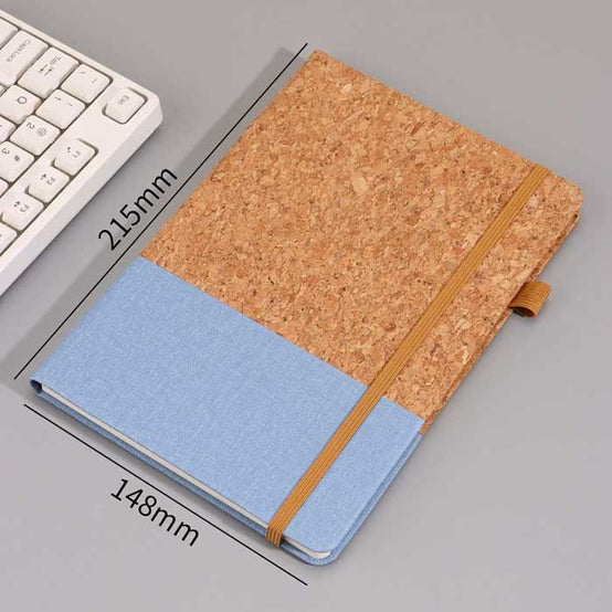 週年紀念環保軟木併布A5筆記本簽名筆禮品套裝印刷Logo圖案 (企業定制)