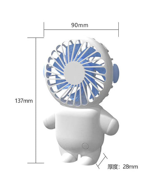 太空人萌竉便攜式迷你大風力摺疊小風扇訂制印logo圖案小批量訂制(企業、公司、學校團體訂制禮品紀念品)
