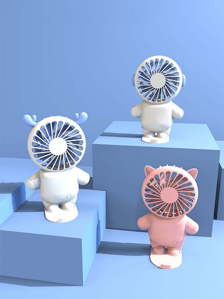 太空人萌竉便攜式迷你大風力摺疊小風扇訂制印logo圖案小批量訂制(企業、公司、學校團體訂制禮品紀念品)