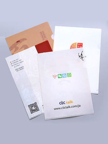 L形文件夾Folder票夾口罩夾單色彩色印Logo圖案印刷公司訂制 (企業定制)