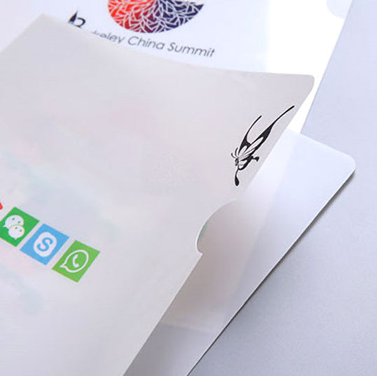 L形文件夾Folder票夾口罩夾單色彩色印Logo圖案印刷公司訂制 (企業定制)