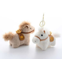 新年吉祥物毛絨小馬匙扣印刷Logo圖案 (企業定制)