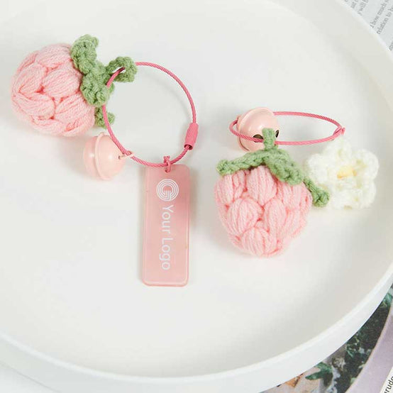 新年可愛針織水果匙扣印刷Logo圖案 (企業定制)