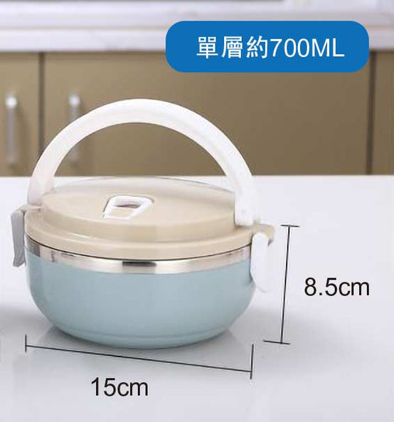 LC-0051不銹鋼304保溫加層便當餐具盒印Logo圖案(企業定制) - Pottlife