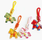 新年吉祥物PU皮革小馬匙扣掛件印刷Logo圖案 (企業定制)