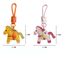 新年吉祥物PU皮革小馬匙扣掛件印刷Logo圖案 (企業定制)