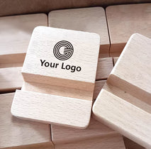 木方手機架單色彩色印Logo圖案印刷公司訂制 (企業定制)