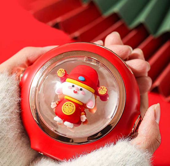 3合1暖手寶充電寶小夜燈財神版印logo圖案訂制 (企業訂制)