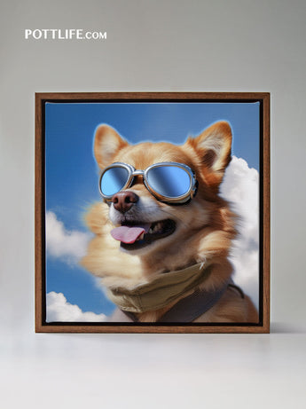 毛孩系列油畫寵物潮流文化本地設計文化現貨狗狗系列油畫 | 油畫布加錶外框 (現貨) - Pottlife