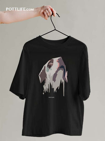 寵物潮流文化本地設計寵物圖案抽像風狗藝術T恤(現貨發售)