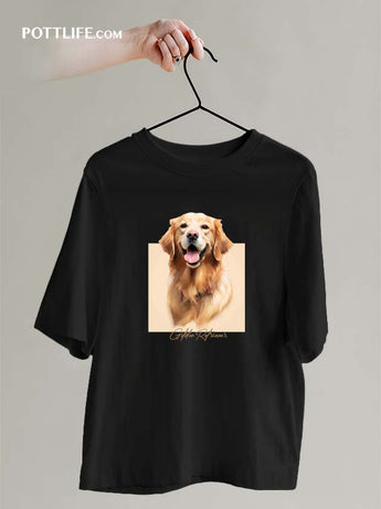 寵物潮流文化本地設計金毛尋回犬藝術T恤(現貨發售)