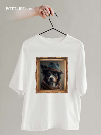 寵物潮流文化本地設計寵物圖案古典狗藝術T恤(現貨發售)