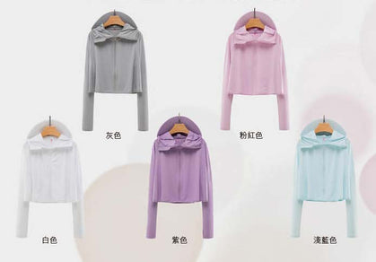 ZD-7006 斗篷針織防曬衣團隊服飾印logo圖案 (公司企業禮品紀念品訂制)