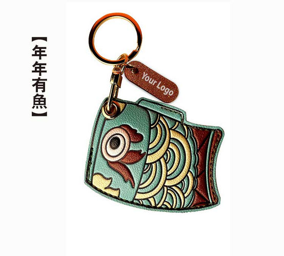 新年吉祥物匙扣掛件印刷Logo圖案 (企業定制)