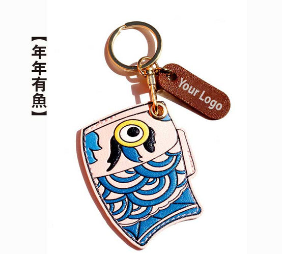 新年吉祥物匙扣掛件印刷Logo圖案 (企業定制)