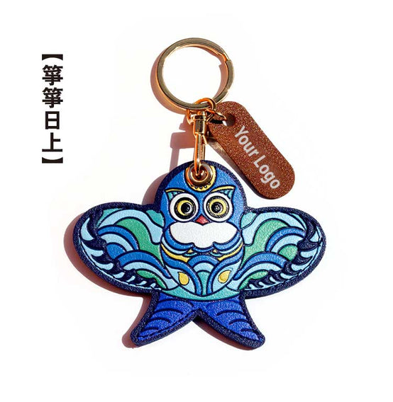 新年吉祥物匙扣掛件印刷Logo圖案 (企業定制)