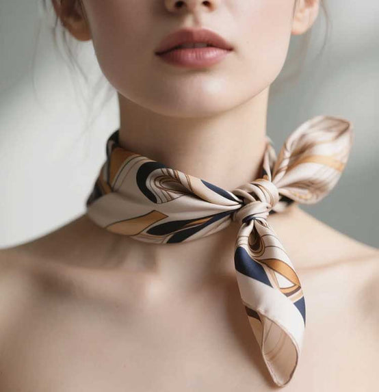 輕盈高貴仿真絲雪紡數碼印花絲巾印logo圖案訂制 (企業訂制)