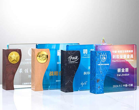 尊貴大理石水晶獎座印Logo圖案訂制 (企業禮品)