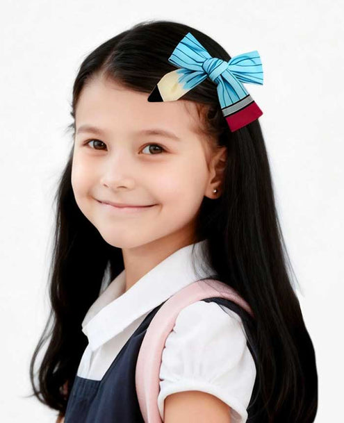 鉛筆款學生表演髮圈蝴蝶結頭飾印logo圖案訂制 (企業訂制)