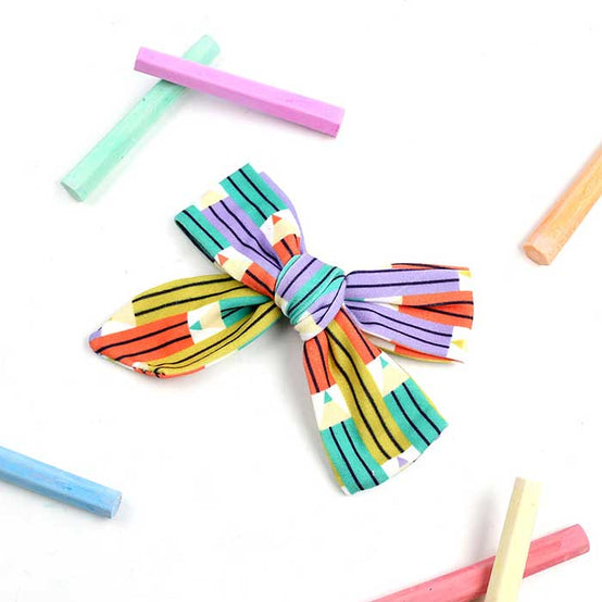 鉛筆款學生表演髮圈蝴蝶結頭飾印logo圖案訂制 (企業訂制)