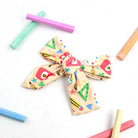 鉛筆款學生表演髮圈蝴蝶結頭飾印logo圖案訂制 (企業訂制)