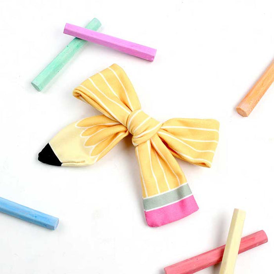 鉛筆款學生表演髮圈蝴蝶結頭飾印logo圖案訂制 (企業訂制)