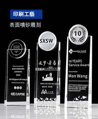 尊貴大理石水晶獎座印Logo圖案訂制 (企業禮品)