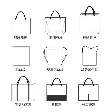 併接帆布袋Totebag印logo圖案印刷公司禮品 (企業定制)