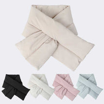 輕盈保暖時尚冬季羽絨圍巾雙條版印logo圖案訂制 (企業訂制)