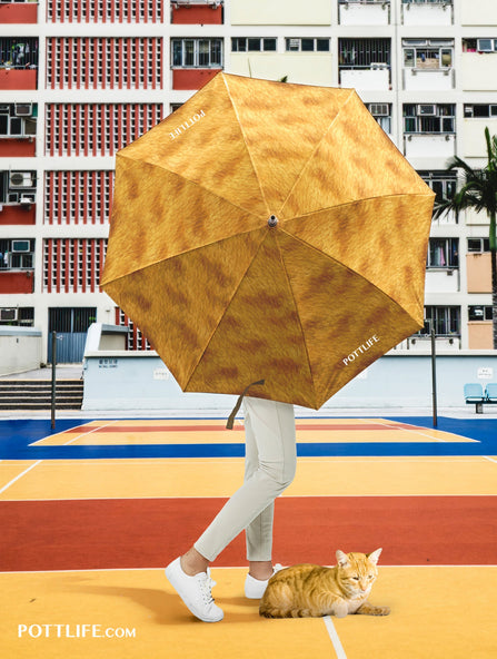 寵物潮流文化本地設計文化現貨寵物雨遮虎貓紋三折雨遮(現貨發售)