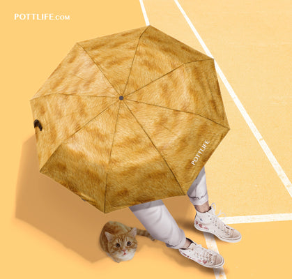 寵物潮流文化本地設計文化現貨寵物雨遮虎貓紋三折雨遮(現貨發售) - Pottlife