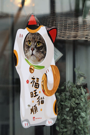 客制化招財猫款揮春 (一套兩件)