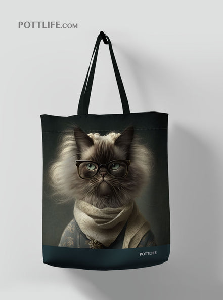 寵物圖案本地設計文化現貨Fashion Cat潮流貓舒適斜紋綿布袋 (現貨發售)