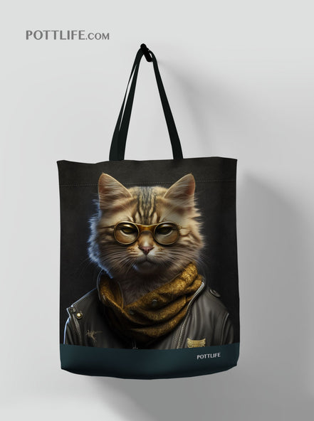 寵物圖案本地設計文化現貨Fashion Cat潮流貓舒適斜紋綿布袋 (現貨發售)