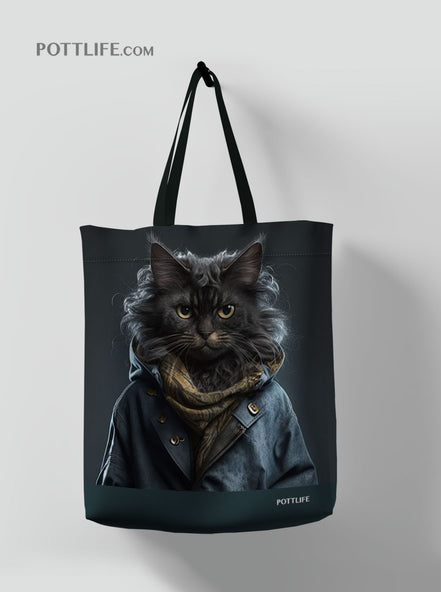 寵物圖案本地設計文化現貨Fashion Cat潮流貓舒適斜紋綿布袋 (現貨發售)