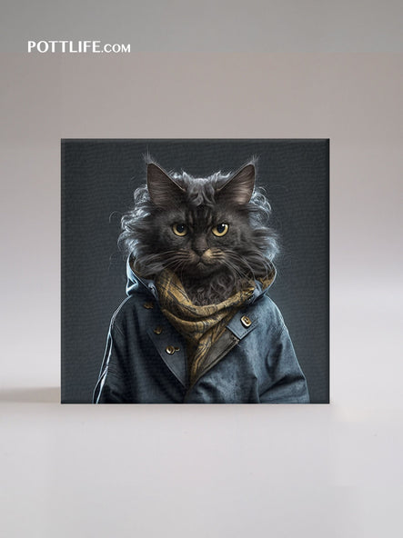 寵物潮流文化本地設計文化現貨Fashion Cat潮流貓系列油畫 | 無框油畫布 (現貨)