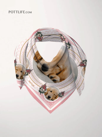 寵物圖案圍巾披肩 (方巾) - Pottlife
